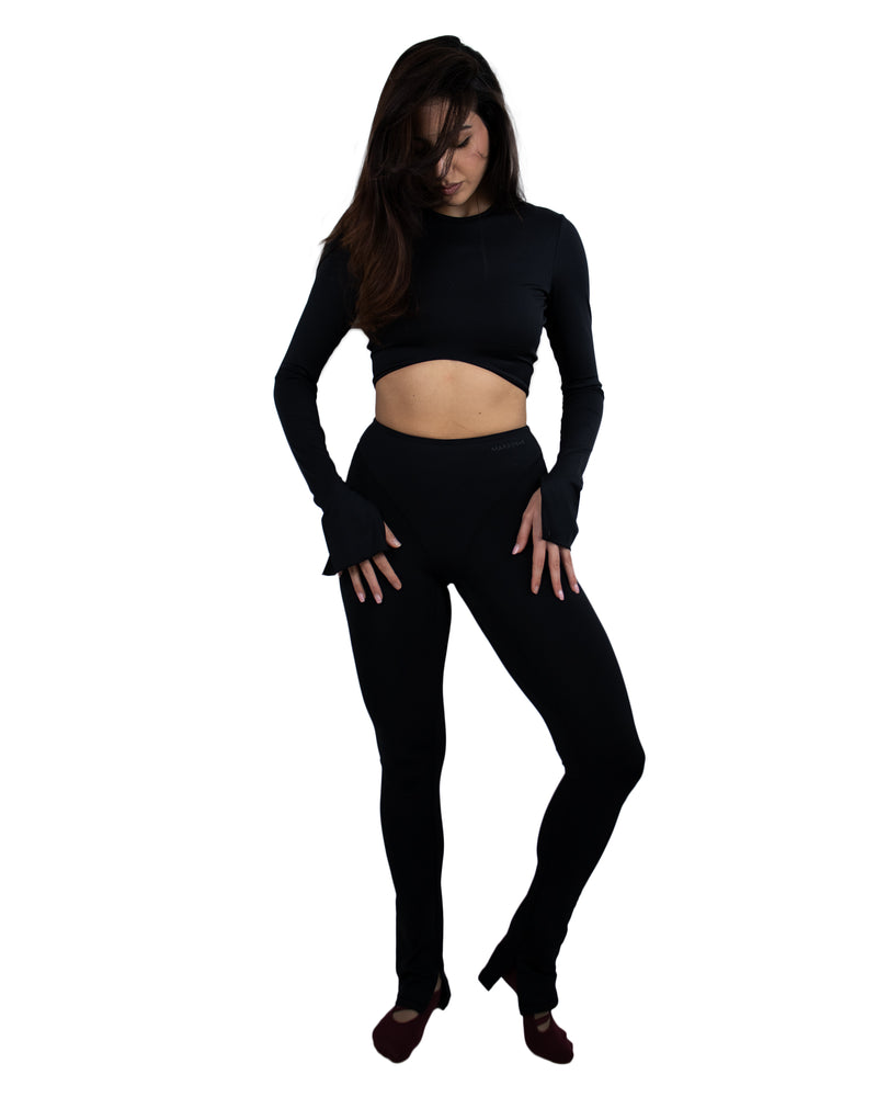 V Contour Split Leg Leggings